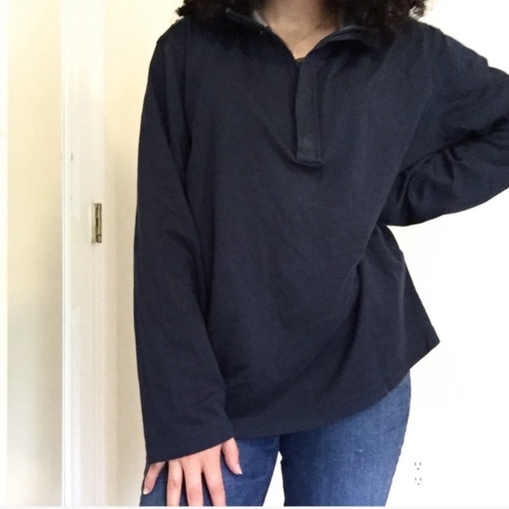 Michael Kors quarter zip navy sweater in XL - Picture 7 of 8